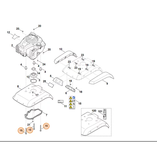 STIHL Glebogryzarka MH445.0 Śruba sześciokątna M8x85 9018 318 2020